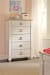 Willowton - Whitewash - 6 Pc. - Dresser, Mirror, Chest, Twin Panel Bed