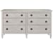 Past Forward - Six Drawer Dresser - Pearl Silver