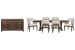 Jubilee - Extendable Trestle Dining Table With 6 Arm Chairs And Sideboard - Brown / White
