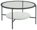 Zalany - Black/White - Round Cocktail Table