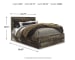 Derekson - Queen Panel Bed With 4 Storage Drawers - Multi Gray