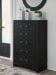 Maeling - Five Drawer Chest - Black