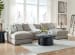 Aslan Court - Pebble - 4-Piece Sofa Pit Sectional