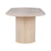 Acacius - Travertine Oval Dining Table - Beige