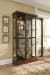 PFC Curios - Lighted Sliding Door 5 Shelf Curio Cabinet - Cherry Brown