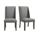 Everdeen - Side Chair With Gray Fabric and Nail Heads (Set of 2) - Charcoal