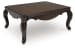 Maylee - Dark Brown - Rectangular Cocktail Table With Cabriole Legs