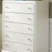 Stardust - 5 Drawer Chest - White