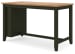 Gesthaven - 5 Pc. - Rectangular Dining Room Counter Table, 4  Barstools - Natural / Green