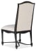 Ciao Bella - Upholstered Back Side Chair- Black
