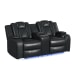 Carlo - 2 Piece Living Room Set (Sofa & Loveseat) - Pebble Black