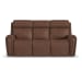 Warren - Power Reclining Sofa With Console, Power Headrest & Lumbar - Dark Brown