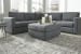 Candela - Charcoal - Oversized Accent Ottoman