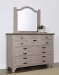 Bungalow - Master Arched Mirror - Dover Gray Two Tone