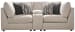 Kellway - Bisque - Loveseat With Console 3 Pc Sectional