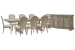 Marisol - Extendable Trestle Dining Table With 8 Upholstered Side Chairs And Buffet - Fawn