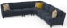 Foley - 5 Piece Sectional With Comfort Coil Seating And 4 Included Accent Pillows - Lead