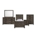 Eleanor - Twin Panel 5 Piece Bedroom Set - Mocha Gray