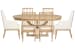 Coventry - Extendable 48" Round Dining Table With 4 Side Chairs And 2 Host Chairs - Honey Maple / White