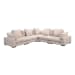 Tumble - Classic L Modular Sectional - White