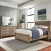 Sun Valley - 3 Piece Bedroom Set (King Upholstered Bed, Dresser & Mirror) - Light Brown