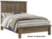Maple Road Cal. King Mansion Bed with Low Profile Footboard Weathered Gray