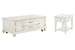 Newport - Lift Top Storage Cocktail Table With End Table - Alabaster