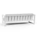 Newport - Sofa, No Welt - Cast Silver / White