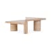 Akiro - Travertine Accent Tables (Set of 2) - Natural