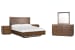 Selena - California King Panel Bed, 2 Nightstands And Drawer Dresser With Landscape Mirror - Brown