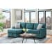 Caracas - Sectional Sleeper Chofa With Pull Bed, Drop Table & USB - Palmer Teal