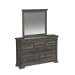 Park Ridge - Dresser And Mirror Set - Charcoal