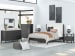 Cadmori - Black / White - 6 Pc. - Dresser, Mirror, Chest, Queen Upholstered Panel Bed