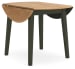 Gesthaven - 5 Pc. - Round Dining Room Drop Leaf Table, 4 Side Chairs - Natural / Green