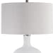 Whiteout - Mottled Glass Table Lamp - White