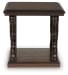 Maylee - Dark Brown - Square End Table