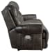 Grearview - Charcoal - 2 Seat Pwr Rec Sofa Adj Hdrest