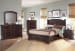 Hamilton/Franklin Panel Bed with Storage Footboard Merlot Queen