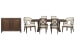 Jubilee - Extendable Trestle Dining Table With 4 Side Chairs, 2 Arm Chairs And Bar Cabinet - Brown / White