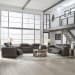 Deacon - Sofa With Loveseat & Recliner - Boston Charcoal Leather