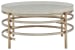 Montiflyn - White/gold Finish - Round Cocktail Table