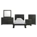 Allan - Twin Panel 5 Piece Bedroom Set - Black