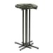 Glass Top Spot Table With Metal Base Pedestal - Gray