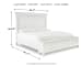 Kanwyn - California King Panel Bed With Storage Bench - Whitewash