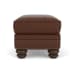 Bay Bridge - Leather Ottoman, Nailhead Trim - Dark Brown