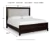 Neymorton - Dark Grayish Brown - King Upholstered Panel Bed