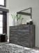 Baystorm - Gray - 9 Pc. - Dresser, Mirror, Chest, Queen Panel Bed with 2 Storage Drawers, 2 Nightstands