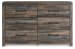 Drystan - Brown / Beige - Six Drawer Dresser