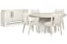 Lorelei - Extendable 54" Round Dining Table With 4 Side Chairs And Server - Misty Cloud