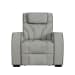 Blitz - Motion Recliner With LED - Simba Taupe And Black Welt